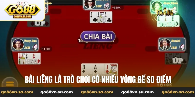 Bài liêng là trò chơi có nhiều vòng để so điểm