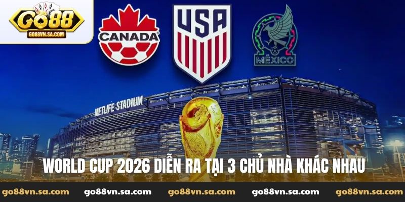 World Cup 2026 diễn ra tại 3 chủ nhà khác nhau